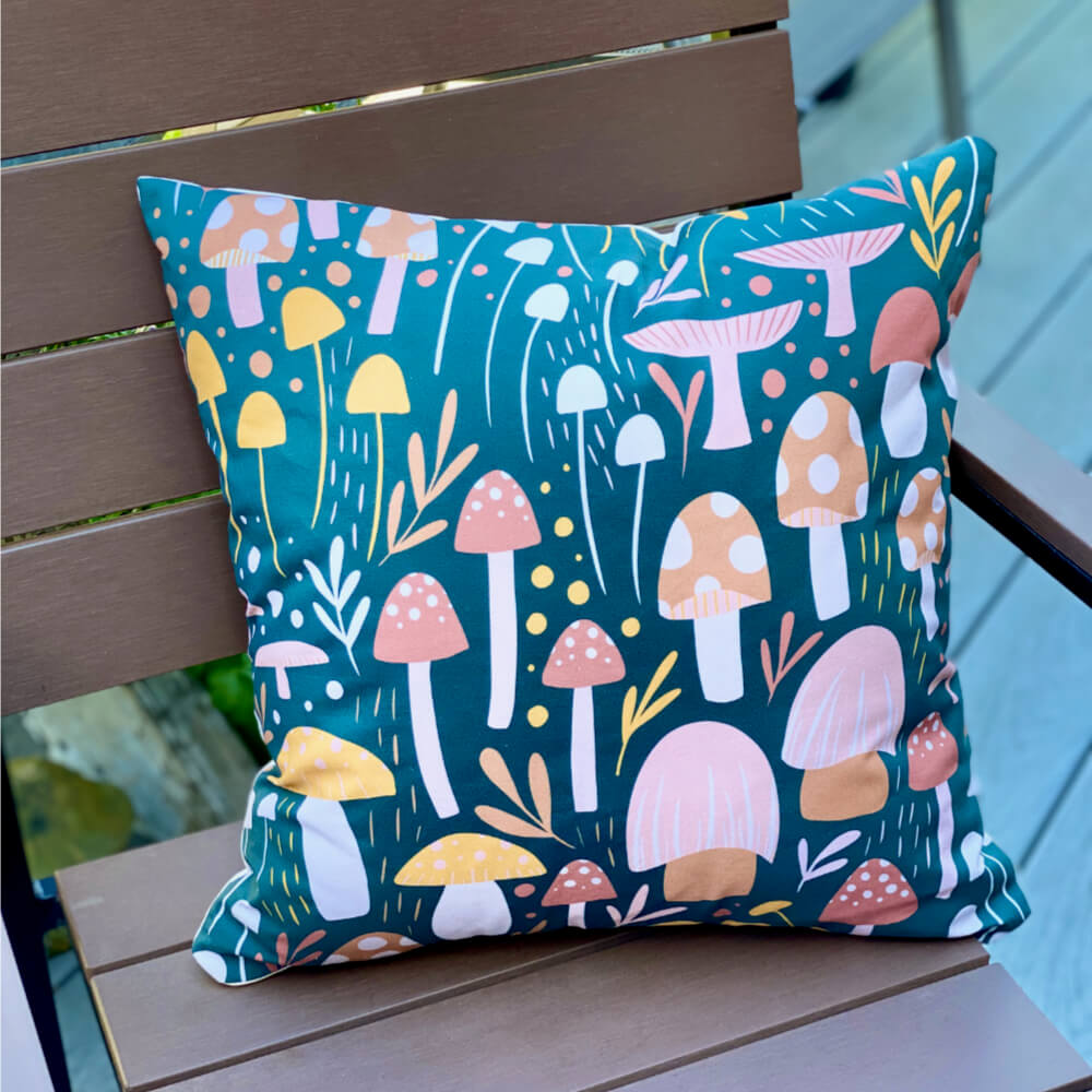 Written by Kirsten Woodland Mushroom 20x20” Cushion Cover