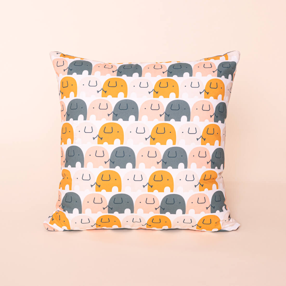 Lemonni Elephant Peach 20x20” Cushion Cover