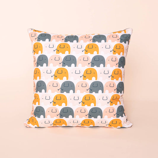 Lemonni Elephant Peach 20x20” Cushion Cover