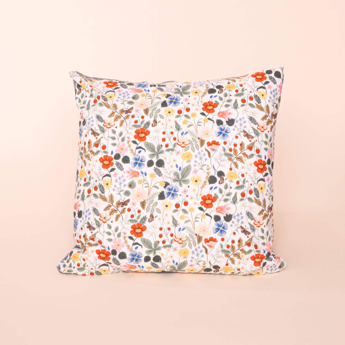 Strawberry Fields Ivory 20x20” Cushion Cover
