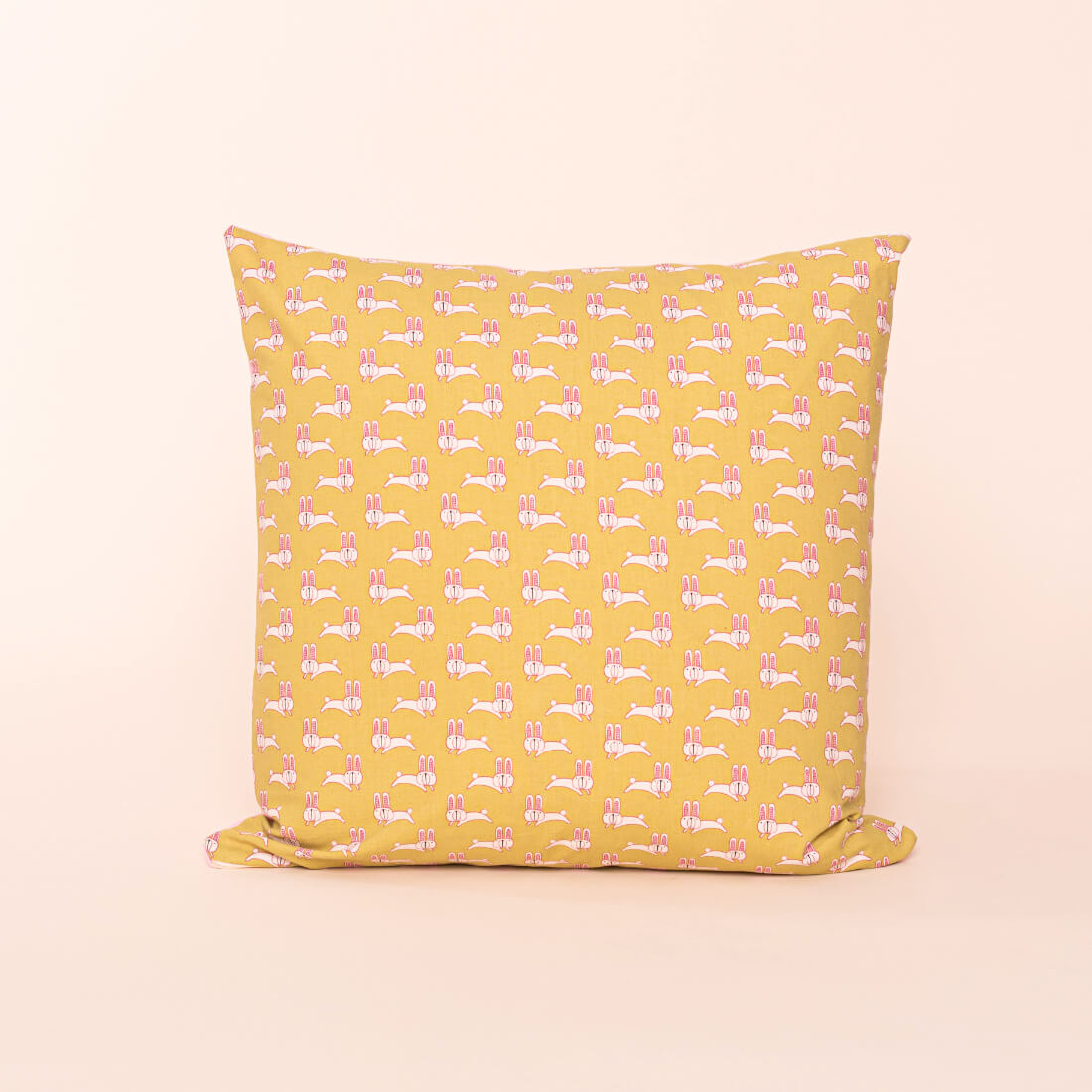 Pink bunnies (No Tomodachi Usagi Chan Lemon) 20x20” Cushion Cover fabric by Cotton & Steel