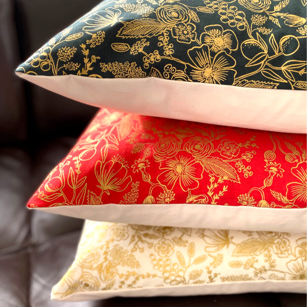jolly Lundberg Cream & Gold Christmas Pillow Cover 20x20”