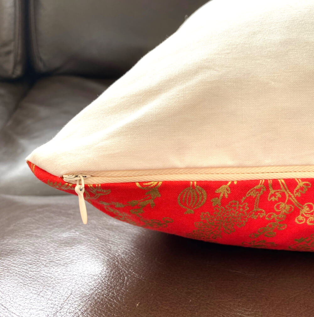 jolly Lundberg Red & Gold Christmas Pillow Cover 20x20”