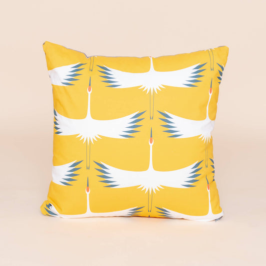 Kate Rhees Whooping Crane Migration 18x18” Cushion Cover
