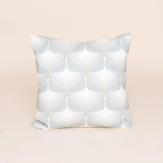 Kate Rhees Art Deco Swan Grey Pigeon 18x18” Cushion Cover