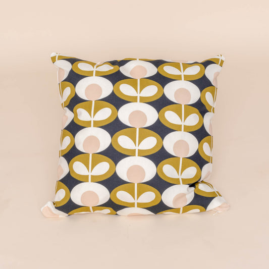 Orla Kiely Oval Flower in Seagrass 20x20” | 50x50cm Cushion Cover