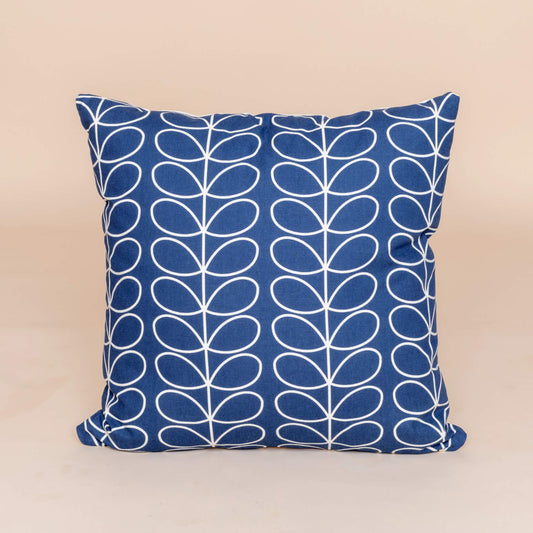 Orla Kiely Linear Stem 20x20" Cushion Covers in Whale (navy blue)