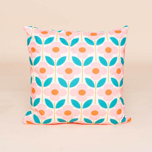 Kate Rhees Adeline - Pink and Orange 18x18” Cushion Cover