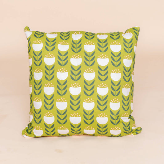 Kate Rhees Full Bloom - Green & Pea 18x18” Cushion Cover