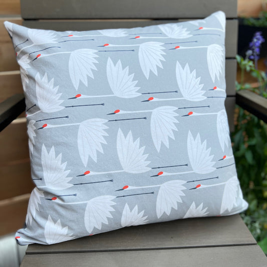 Sandhill Cranes (Sandy Grey) Cushion Covers