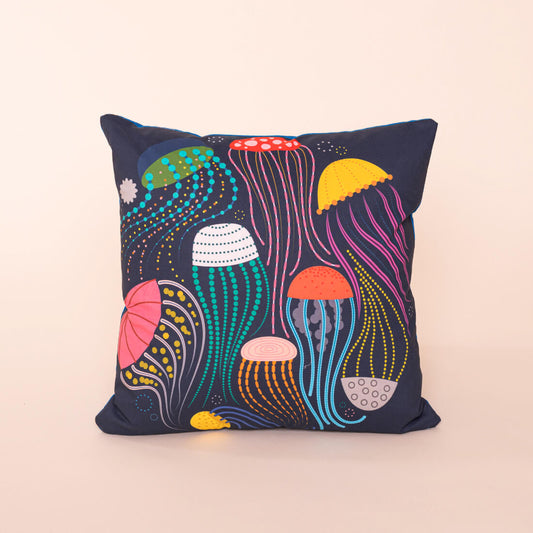 Kate Rhees Jar of Jellyfish 18” 18x18” Cushion Cover